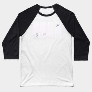 Paper Aeroplanes Sketch Baseball T-Shirt